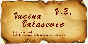 Vucina Balašević vizit kartica